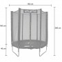 Батут Atleto 183 см з сіткою, чорний