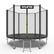 Батут Atleto 312 см з сіткою та драбиною, чорний
