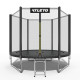 Батут Atleto 312 см з сіткою та драбиною, чорний