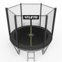 Батут Atleto 312 см з сіткою та драбиною, чорний