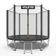 Батут Atleto 312 см з сіткою та драбиною, чорний