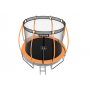 Батут Atleto 374 см с внутренней сеткой и лестницей оранжевый