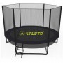 Батут Atleto Black 252 см з сіткою та драбинкою