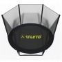 Батут Atleto Black 252 см з сіткою та драбинкою