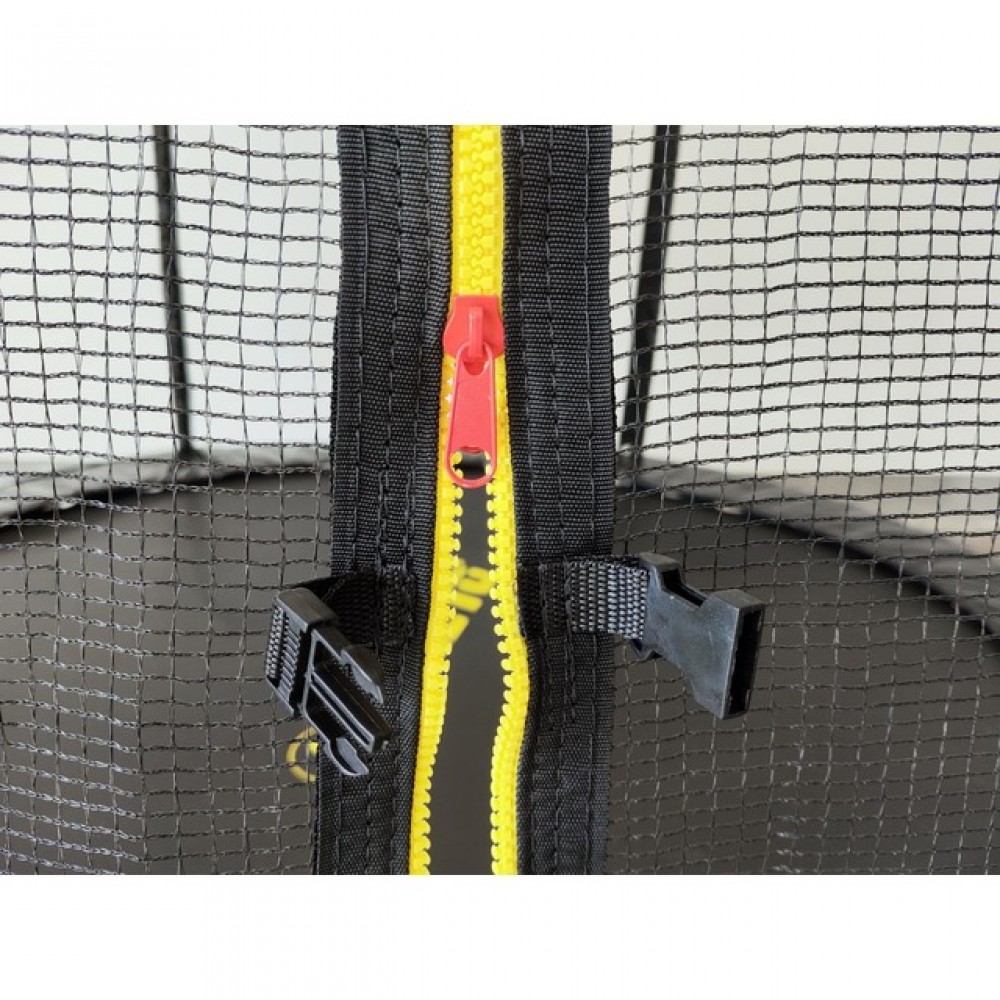 Батут Atleto Black 252 см з сіткою та драбинкою