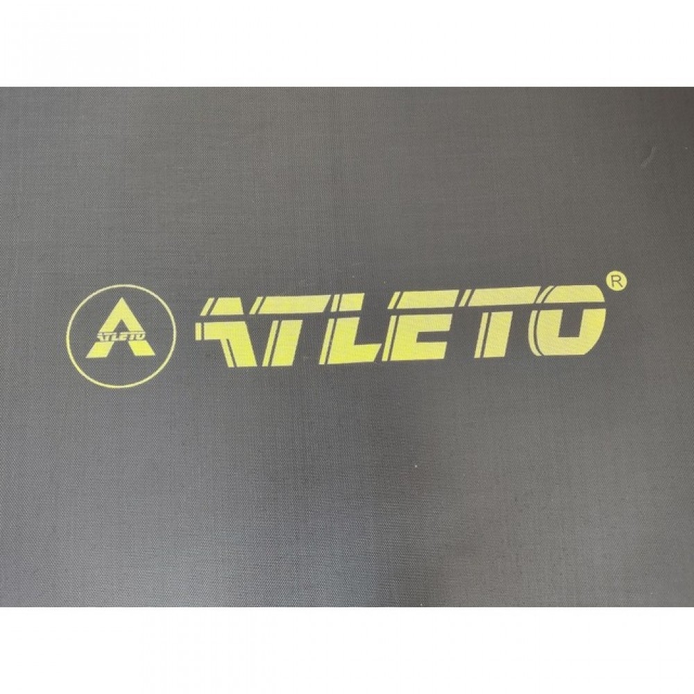 Батут Atleto Black 252 см з сіткою та драбинкою