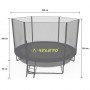 Батут Atleto Black 252 см з сіткою та драбинкою