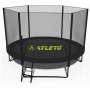 Батут Atleto Black 252 см з сіткою та драбинкою