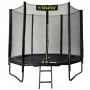 Батут Atleto Black 252 см з сіткою та драбинкою