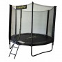 Батут Atleto Black 252 см з сіткою та драбинкою