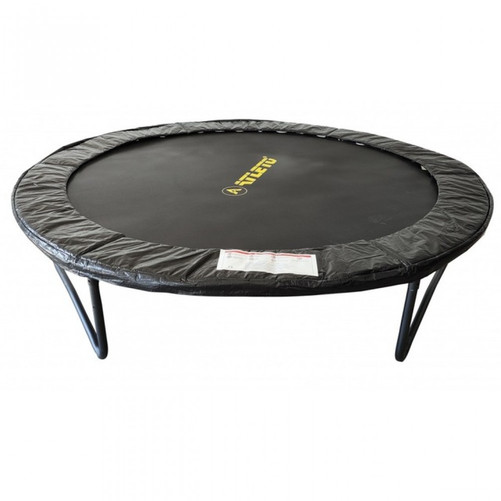 Батут Atleto Black 252 см з сіткою та драбинкою