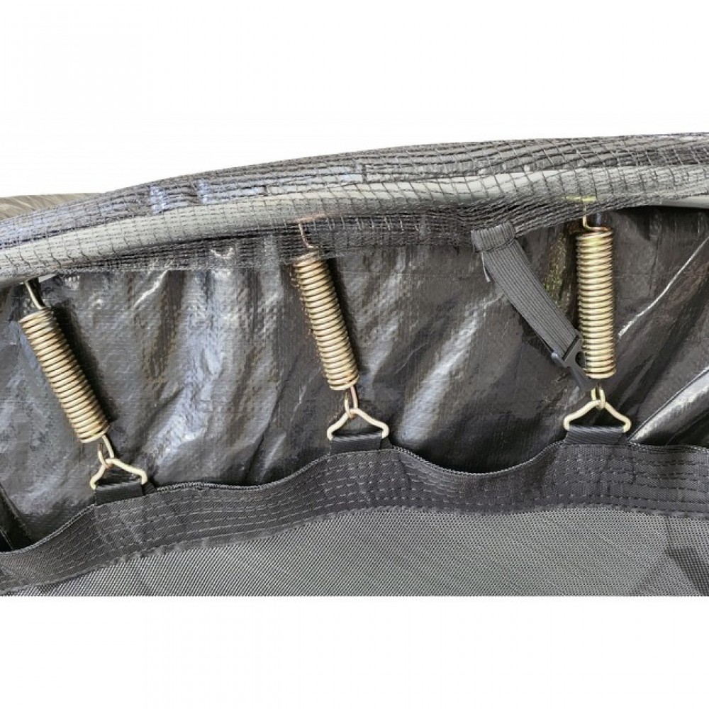 Батут Atleto Black 252 см з сіткою та драбинкою