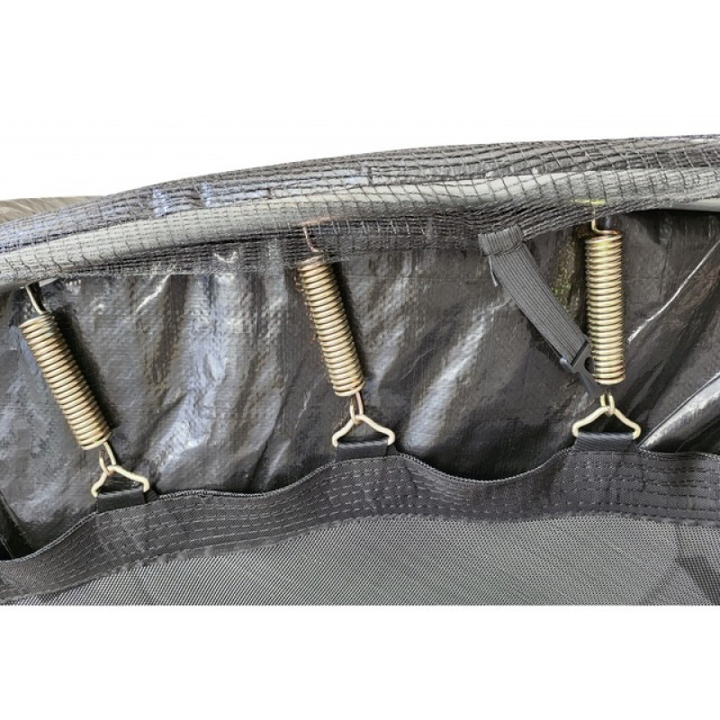 Батут Atleto Black 252 см с сеткой и лестницей
