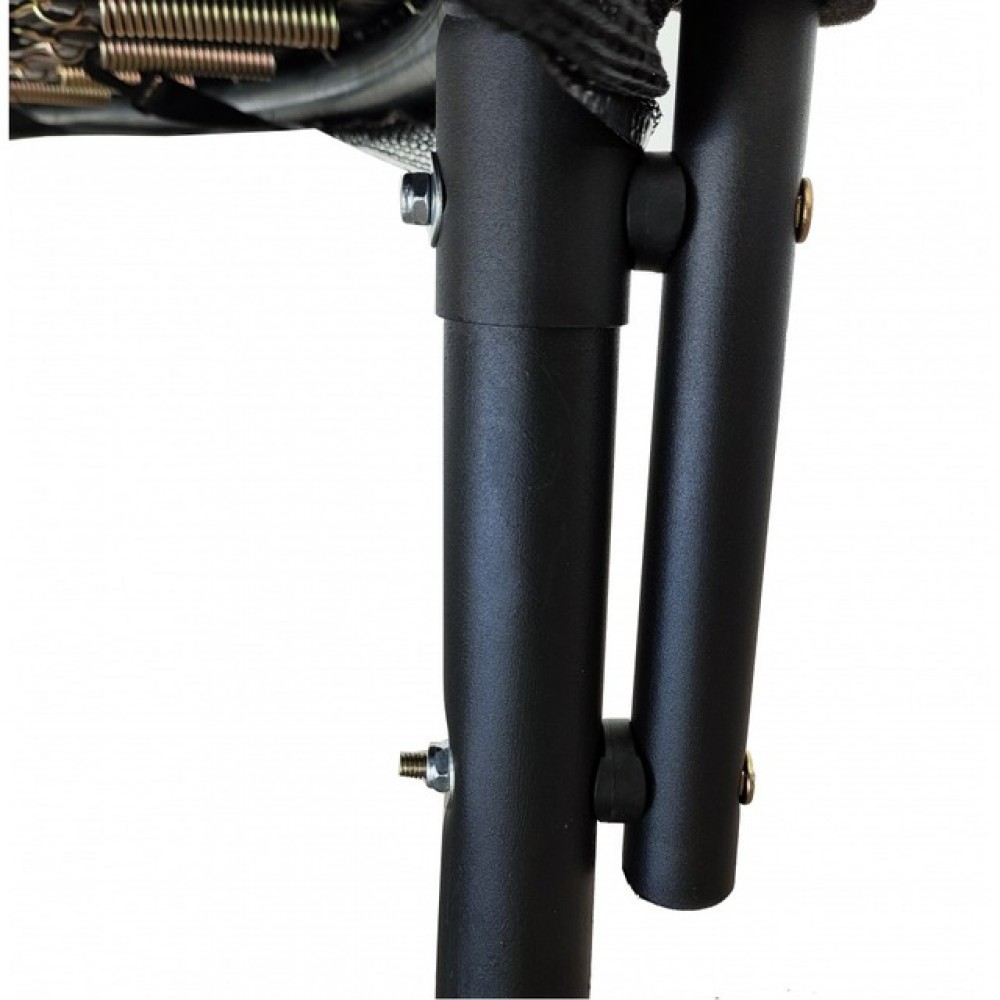 Батут Atleto Black 252 см з сіткою та драбинкою