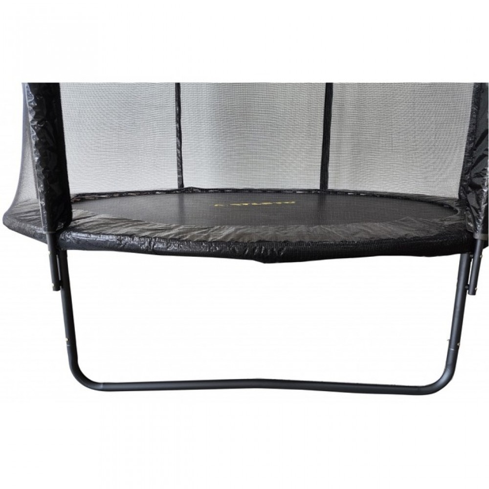 Батут Atleto Black 312 см з сіткою та драбинкою