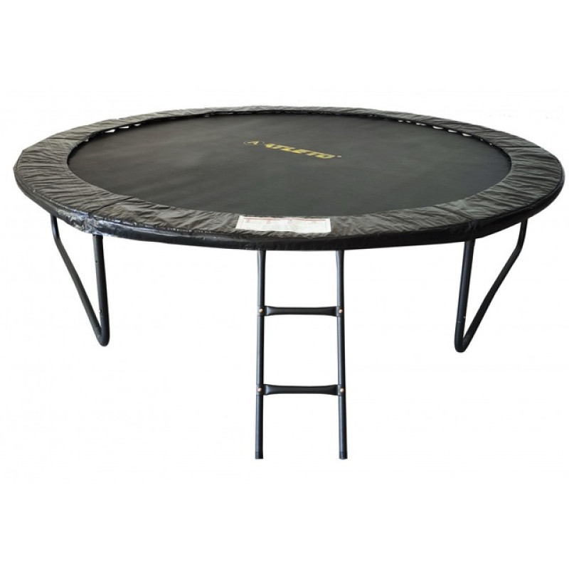 Батут Atleto Black 312 см с сеткой и лестницей