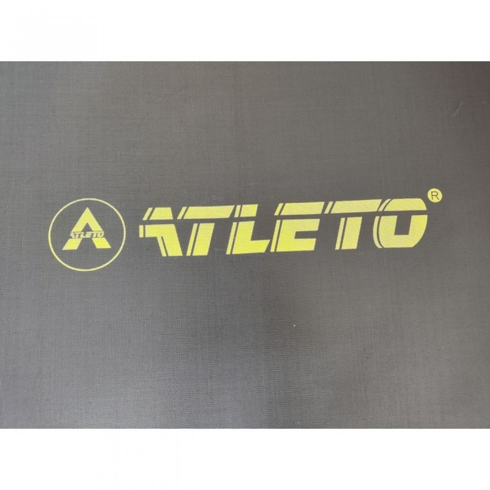 Батут Atleto Black 312 см з сіткою та драбинкою