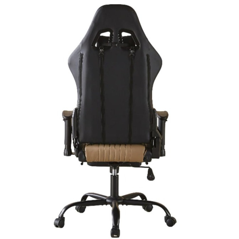 Геймерське крісло Bonro 1002G-1 з підставкою для ніг, коричневе