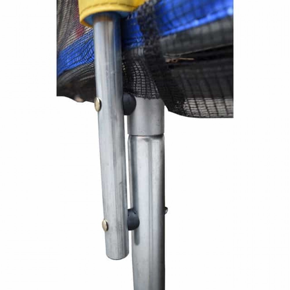 Батут Atleto Multikolor 183 см с внутренней сеткой и лестницей