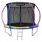 Батут Atleto Multikolor 312 см с внутренней сеткой и лестницей