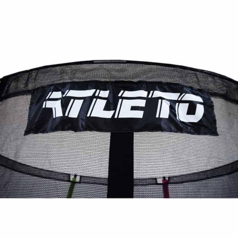 Батут Atleto Multikolor 374 см с внутренней сеткой и лестницей