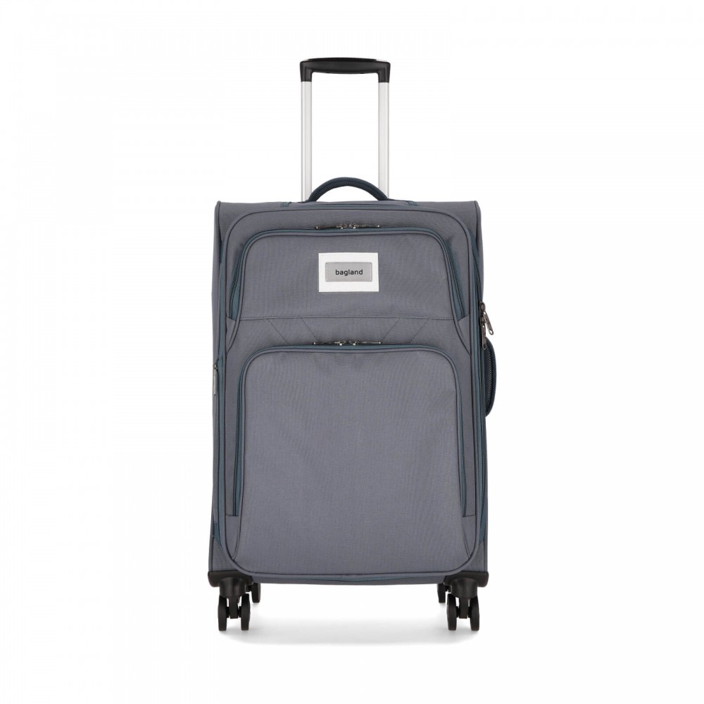 Валіза Bagland Валенсія 63 л. сіра (003796624)