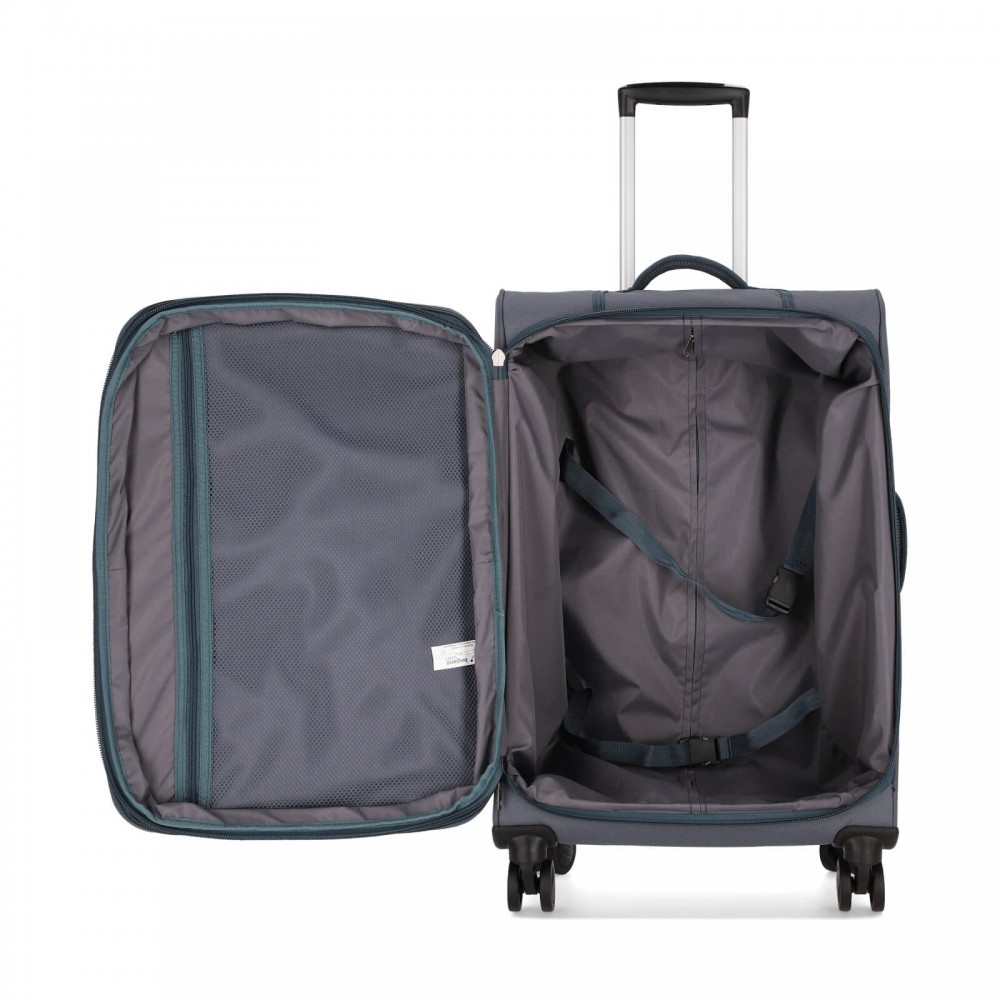 Валіза Bagland Валенсія 63 л. сіра (003796624)