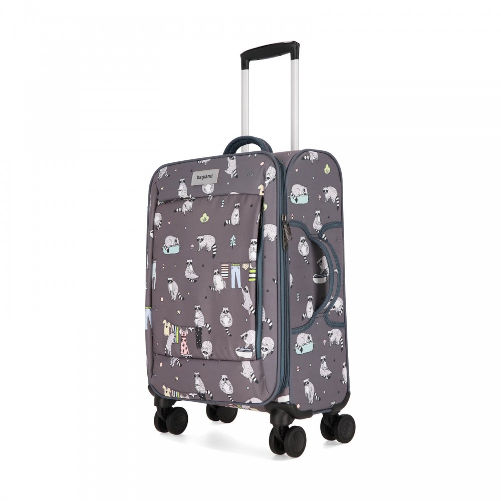 Чемодан Bagland Марсель 36 л. Еноты, сублимация 220 (0037969194)