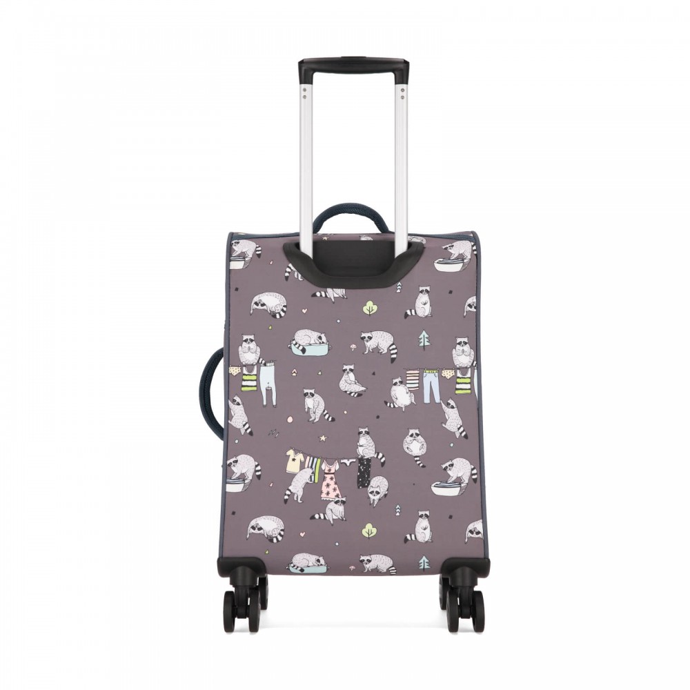 Чемодан Bagland Марсель 36 л. Еноты, сублимация 220 (0037969194)