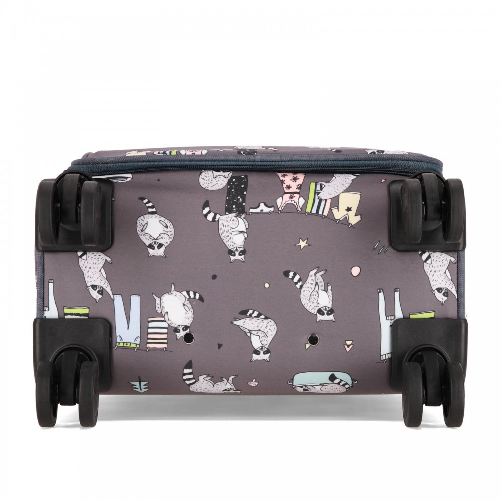 Чемодан Bagland Марсель 36 л. Еноты, сублимация 220 (0037969194)