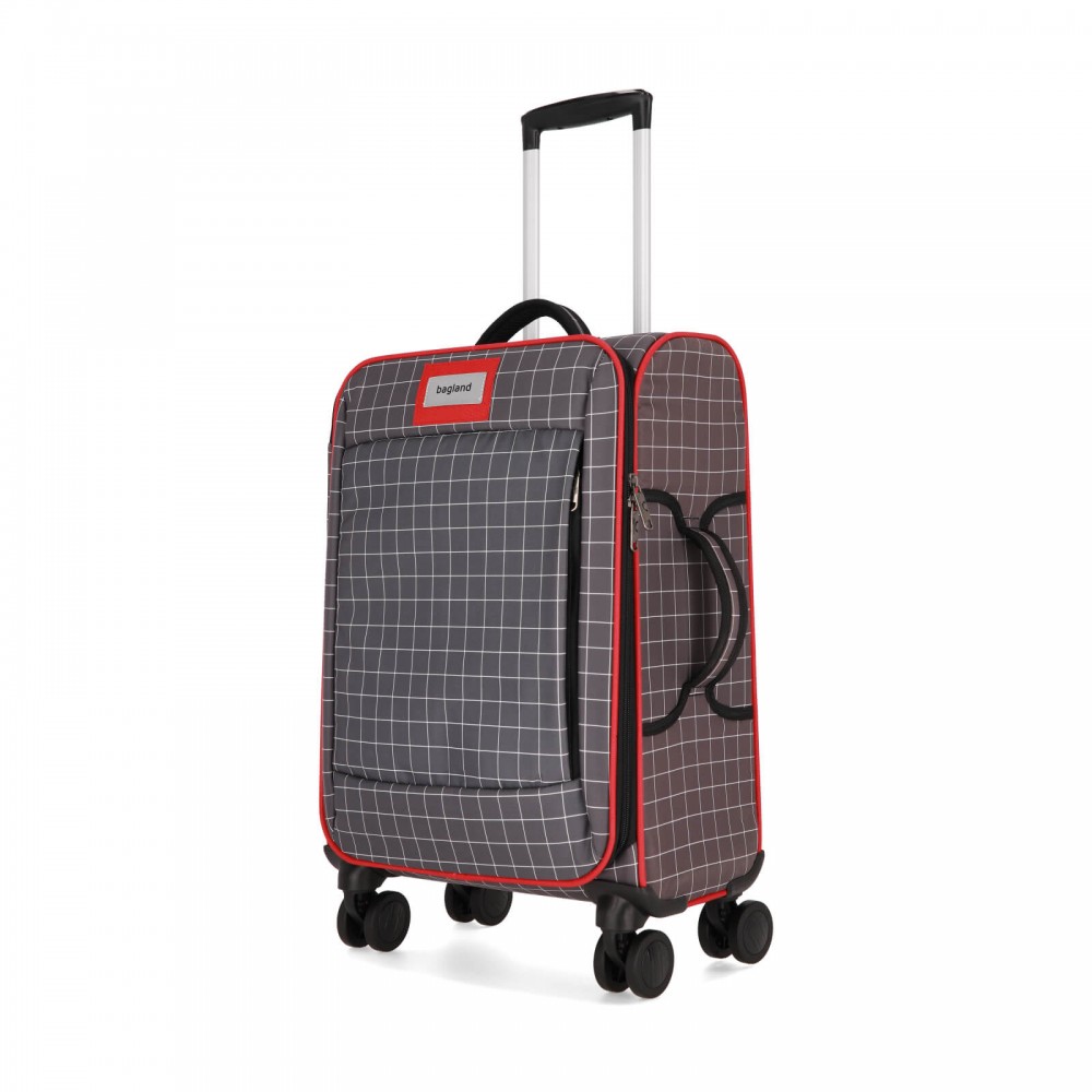 Чемодан Bagland Марсель 36 л. Клетка, сублимация 1339 (0037969194)