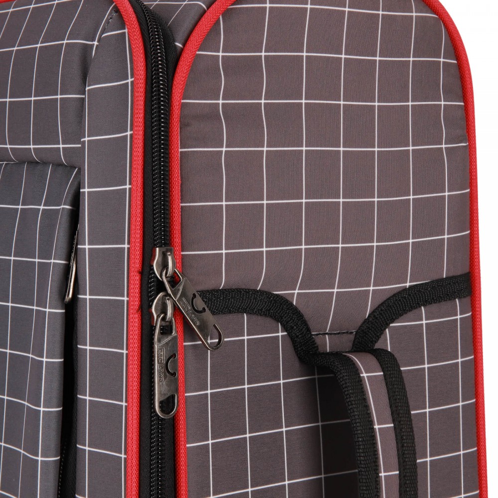 Чемодан Bagland Марсель 36 л. Клетка, сублимация 1339 (0037969194)