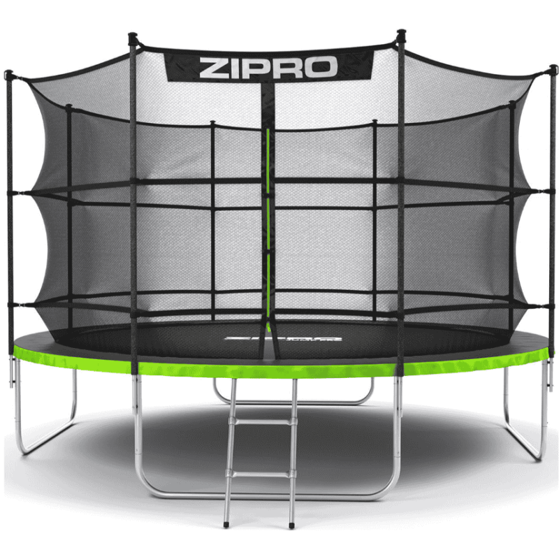 Батут Zipro Jump Pro 374 см із внутрішньою сіткою і драбинкою