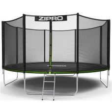 Батут Zipro Jump Pro 435 см із зовнішньою сіткою і драбинкою