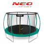Батут Neo-Sport Premium 374 см Green с сеткой и лестницей
