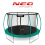 Батут Neo-Sport Premium 374 см Green з сіткою і драбинкою