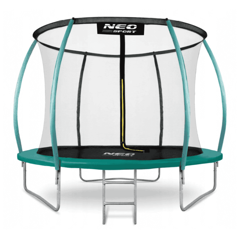 Батут Neo-Sport Premium 252 см Green с сеткой и лестницей