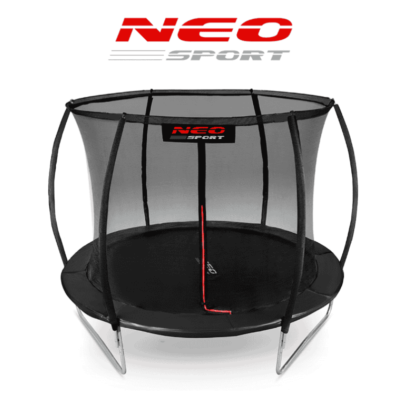 Батут Neo-Sport Premium 252 см Black с сеткой и лестницей