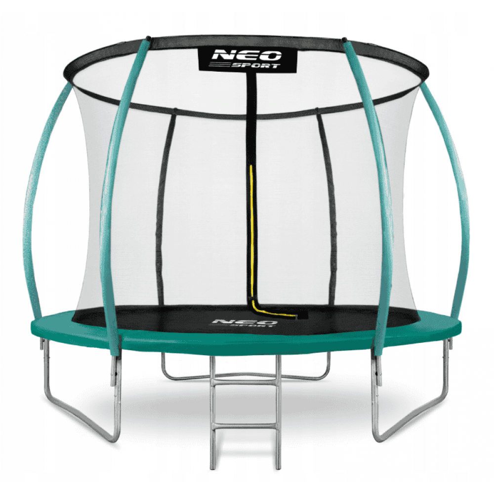 Батут Neo-Sport Premium 312 см Green с сеткой и лестницей
