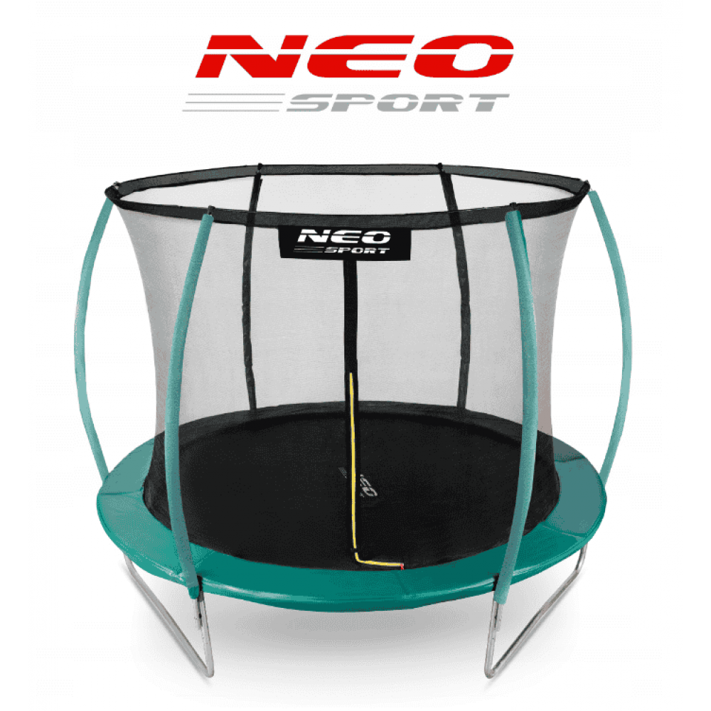 Батут Neo-Sport Premium 312 см Green с сеткой и лестницей
