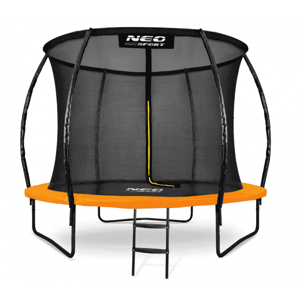 Батут Neo-Sport Premium 312 см Orange с сеткой и лестницей