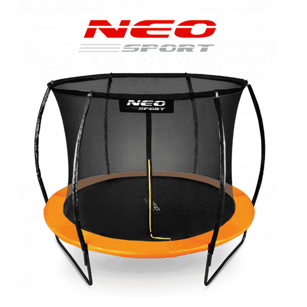 Батут Neo-Sport Premium 312 см Orange с сеткой и лестницей