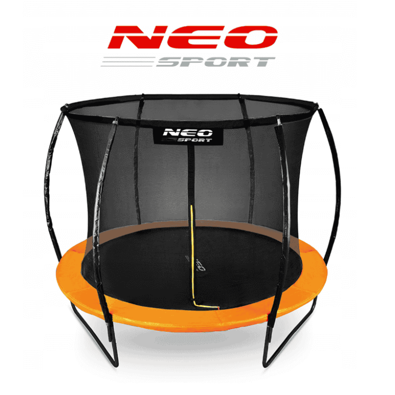 Батут Neo-Sport Premium 312 см Orange с сеткой и лестницей
