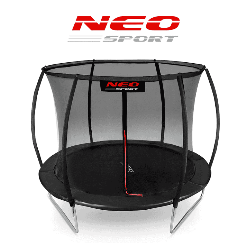 Батут Neo-Sport Premium 312 см Black с сеткой и лестницей