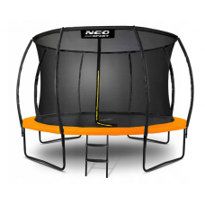 Батут Neo-Sport Premium 374 см Orange з сіткою і драбинкою