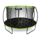 Батут Neo-Sport Premium 374 см Black/Green с сеткой и лестницей