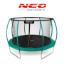 Батут Neo-Sport Premium 435 см Green з сіткою і драбинкою