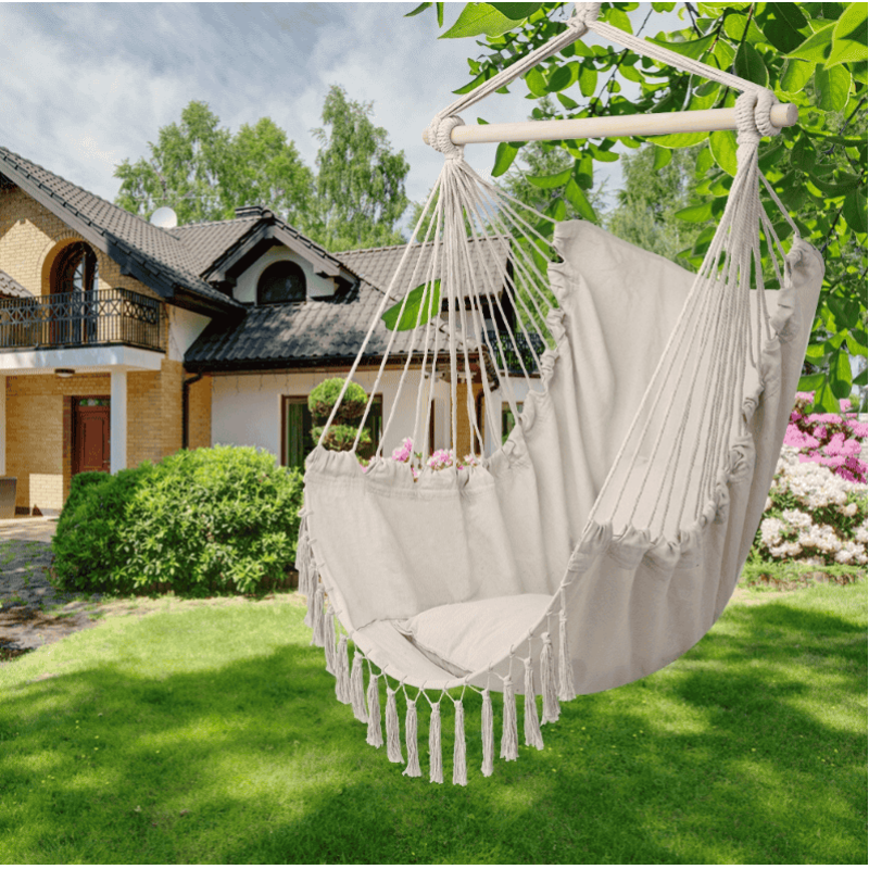 Гамак бразильський Xzhome Curved Style, белый 100 см