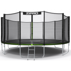 Батут Zipro Jump Pro 496 см с внешней сеткой и лестницей