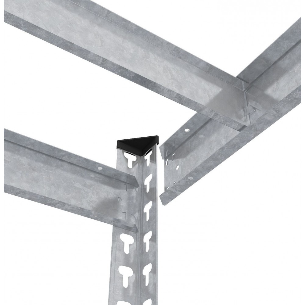 Стеллаж Титан ОД 1800х1200х400 Меткас, 300 кг/полку, 4 полки, ДСП, оцинкованный, металлический